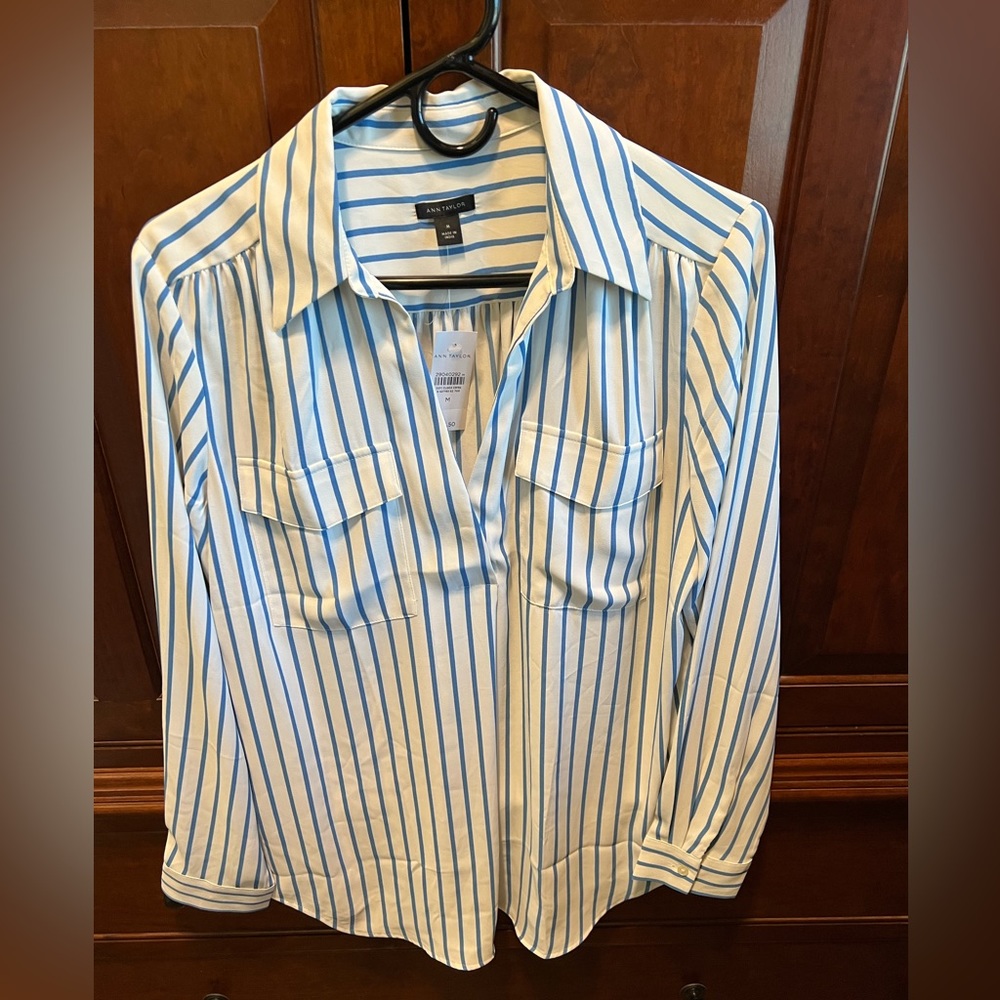NWT ANN TAYLOR CAMP SHIRT!